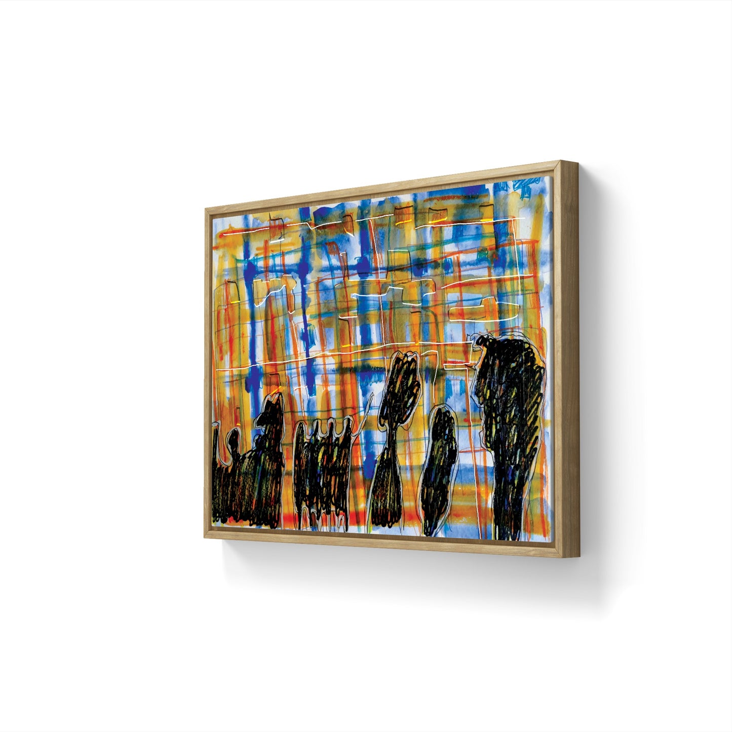 "Urban Echoes" Abstract Cityscape Art Print