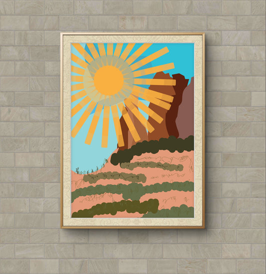 "Ascend the Sacred Stones: A Cathedral Rock Adventure" Art Print